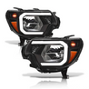 ARMORDILLO® LM Series 2012-2015 Toyota Tacoma Headlights (Crystal Headlights w/ LumenX Light Bar) -Black Housing