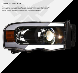 RAM Truck LED Headlight Black Housing LMP Series Led Headlight assembly for RAM Truck by Armrodillo