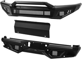 ARMORDILLO® LD2 SERIES 2017-2020 Chevrolet Colorado ZR2 Full Width Steel Front & Rear Bumper + Hoop Bar + Skid Plate Bodykit - Matte Black