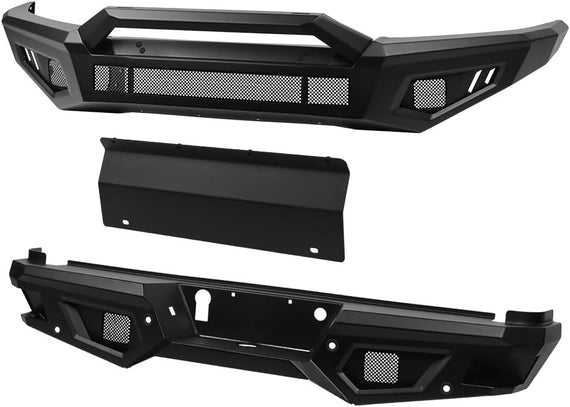 ARMORDILLO® LD2 SERIES 2017-2020 Chevrolet Colorado ZR2 Full Width Steel Front & Rear Bumper + Hoop Bar + Skid Plate Bodykit - Matte Black