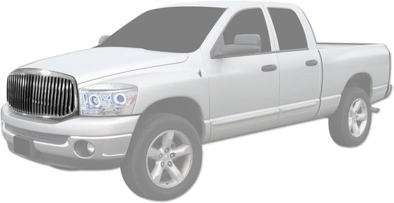 ARMORDILLO® 2006-2008 Dodge Ram 1500 Vertical Style Front Hood Bumper Grille -Chrome