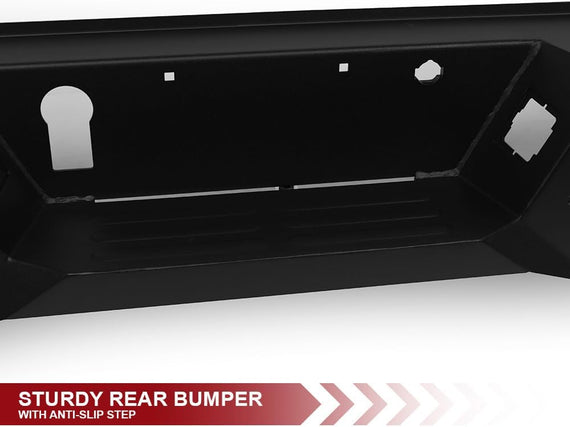 ARMORDILLO® LD2 SERIES 2019-2024 Dodge RAM CLASSIC 1500 Full Width Steel Front & Rear Bumper + Hoop Bar + Parking Sensor Kit + Skid Plate Bodykit -Matte Black