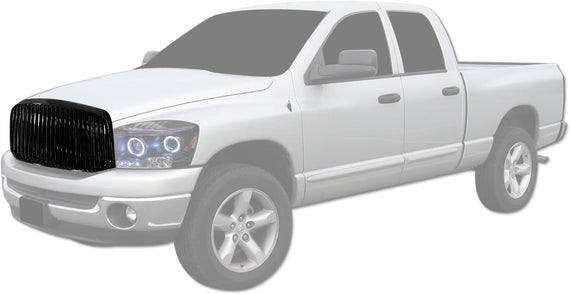 ARMORDILLO® 2006-2008 Dodge Ram 1500 Vertical Style Front Hood Bumper Grille -Gloss Black