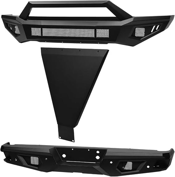 ARMORDILLO® LD2 SERIES 2009–2014 Ford F-150 Full Width Steel Front & Rear Bumper + Hoop Bar + Skid Plate Bodykit - Matte Black
