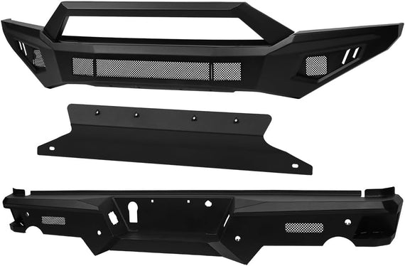 ARMORDILLO® LD2 SERIES 2017-2020 Ford F-150 RAPTOR Full Width Steel Front & Rear Bumper + Hoop Bar + Skid Plate Bodykit - Matte Black