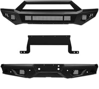 ARMORDILLO® LD2 SERIES 2010-2014 Ford F-150 RAPTOR Full Width Steel Front + Rear Bumper With Hoop Bar & Skid Plate Bodykit -Matte Black