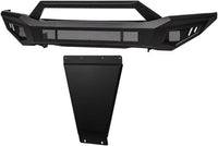 ARMORDILLO® LD2 SERIES 2007-2013 Chevrolet Silverado 1500 Full Width Steel Front Bumper + Hoop Bar + Skid Plate Bodykit -Matte Black