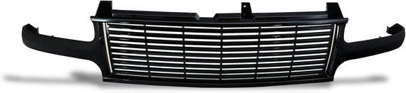 ARMORDILLO® 2000-2002 Chevrolet Suburban Horizontal Style Front Hood Bumper Grille -Gloss Black