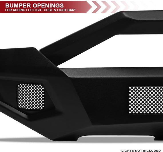 ARMORDILLO® LD2 SERIES 2009-2012 Dodge RAM 1500 Full Width Steel Front & Rear Bumper + Hoop Bar + Skid Plate Bodykit -Matte Black