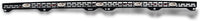 ARMORDILLO® 2014-2020 Toyota Tundra Mesh Style Hood Bumper Bulge Molding Grille Insert w/ Clear Lens LED Lights -Gloss Black