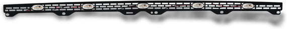 ARMORDILLO® 2014-2020 Toyota Tundra Mesh Style Hood Bumper Bulge Molding Grille Insert w/ Clear Lens LED Lights -Gloss Black