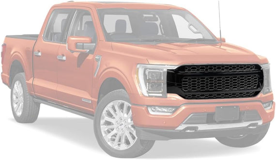 ARMORDILLO®  2021-2023 Ford F-150 HEX Style Honeycomb Mesh Front Grille -Gloss Black