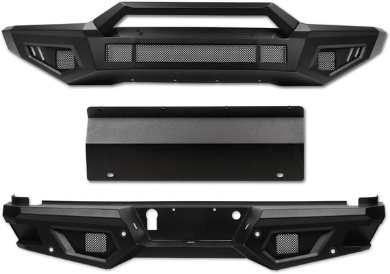 ARMORDILLO® LD2 SERIES 2017-2020 Chevrolet Colorado ZR2 Full Width Steel Front & Rear Bumper + Hoop Bar + Skid Plate Bodykit - Matte Black