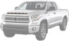 ARMORDILLO® 2014-2020 Toyota Tundra Mesh Style Hood Bumper Bulge Molding Grille Insert w/ Clear Lens LED Lights -Gloss Black