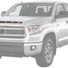 ARMORDILLO® 2014-2020 Toyota Tundra Mesh Style Hood Bumper Bulge Molding Grille Insert w/ Clear Lens LED Lights -Gloss Black