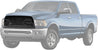 ARMORDILLO® 2010-2018 Dodge Ram 2500 3500 4500 5500 Big Horn Horizontal Front Hood Grille -Gloss Black