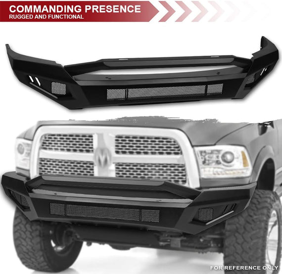 ARMORDILLO® LD2 SERIES 2019-2024 Dodge RAM CLASSIC 1500 Full Width Steel Front & Rear Bumper + Hoop Bar + Parking Sensor Kit + Skid Plate Bodykit -Matte Black