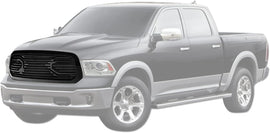 ARMORDILLO® 2013-2018 Dodge Ram 1500 Big Horn Horizontal Front Hood Grille -Gloss Black