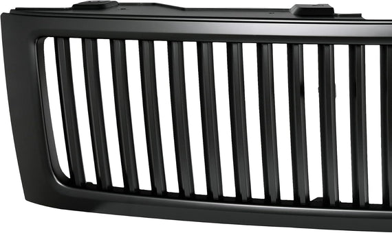 ARMORDILLO® 2007-2013 Chevy Silverado 1500 Vertical Style Front Hood Bumper Grille -Matte Black