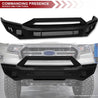 ARMORDILLO® LD2 SERIES 2019-2023 Ford Ranger Full Width Steel Front Bumper + Hoop Bar + Parking Sensor Kit + Skid Plate Bodykit -Matte Black