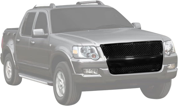 ARMORDILLO® 2007-2010 Ford Explorer Sport Trac Mesh Style Front Grille -Gloss black