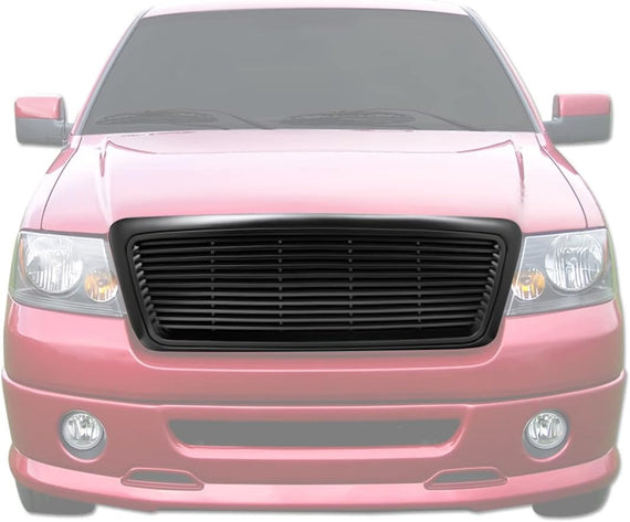 ARMORDILLO® 2004-2008 Ford F-150 Horizontal Style Front Hood Bumper Grille -Matte Black