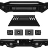 ARMORDILLO® LD2 SERIES 2010-2018 Dodge RAM 2500/3500 Full Width Steel Front & Rear Bumper + Hoop Bar + Parking Sensor Kit + Skid Plate Bodykit -Matte Black