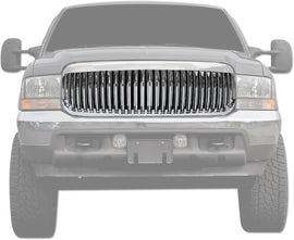 ARMORDILLO® 1999-2004 Ford F-250 F-350 F-450 F-550 Super-Duty Vertical Style Front Grille -Chrome