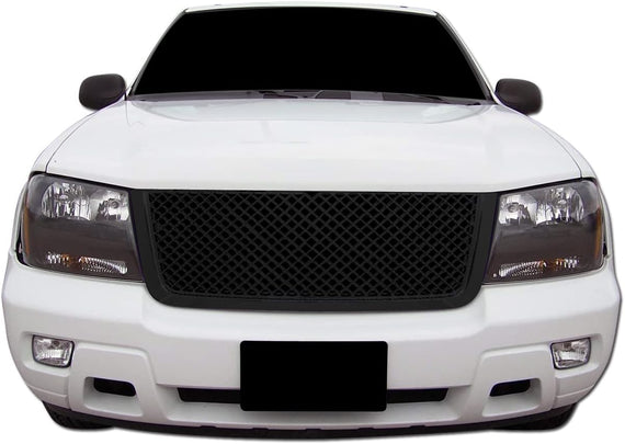 ARMORDILLO® 2006-2009 Chevrolet Trailblazer Mesh Style Front Hood Bumper Grille -Gloss Black