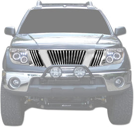 ARMORDILLO® 2005-2007 Nissan Pathfinder Vertical Style Front Hood Bumper Grille -Chrome
