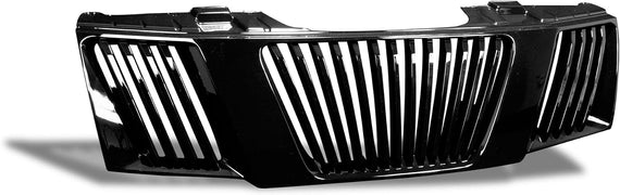 ARMORDILLO® 2005-2008 Nissan Frontier Vertical Style Front Hood Bumper Grille -Gloss Black