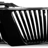 ARMORDILLO® 2005-2008 Nissan Frontier Vertical Style Front Hood Bumper Grille -Gloss Black