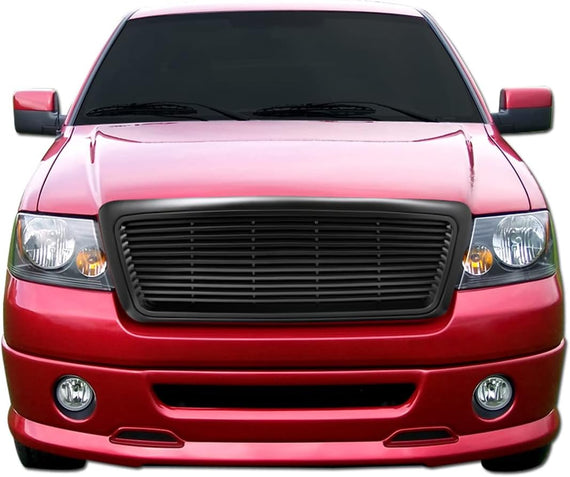 ARMORDILLO® 2004-2008 Ford F-150 Horizontal Style Front Hood Bumper Grille -Matte Black
