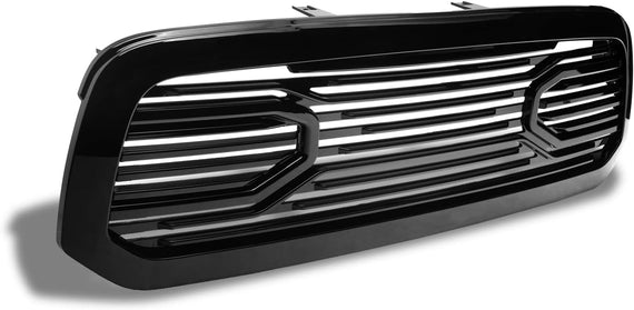 ARMORDILLO® 2013-2018 Dodge Ram 1500 Big Horn Horizontal Front Hood Grille -Gloss Black