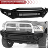 ARMORDILLO® LD2 SERIES 2010-2018 Dodge RAM 2500/3500 Full Width Steel Front Bumper + Hoop Bar + Parking Sensor Kit + Skid Plate Bodykit -Matte Black