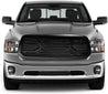 ARMORDILLO® 2013-2018 Dodge Ram 1500 Big Horn Horizontal Front Hood Grille -Matte Black