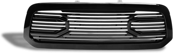 ARMORDILLO® 2013-2018 Dodge Ram 1500 Big Horn Horizontal Front Hood Grille -Gloss Black