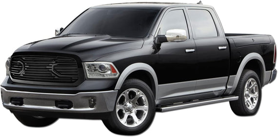 ARMORDILLO® 2013-2018 Dodge Ram 1500 Big Horn Horizontal Front Hood Grille -Gloss Black