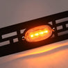 ARMORDILLO® 2014-2020 Toyota Tundra Mesh Style Hood Bumper Bulge Molding Grille Insert w/ Clear Lens LED Lights -Gloss Black