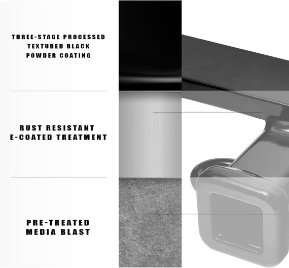 ARMORDILLO® 2020-2025 Toyota Highlander Trailer Hitch 2-Inch Receiver -Gloss Black