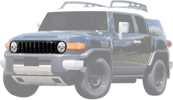 ARMORDILLO® 2007-2014 Toyota FJ Cruiser Vertical Style Front Hood Bumper Grille -Gloss Black
