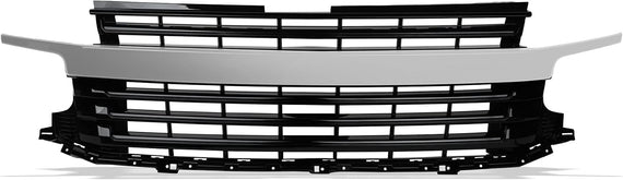 ARMORDILLO® 2021-2023 Chevrolet Suburban Horizontal Style Front Grille - Chrome Gloss Black