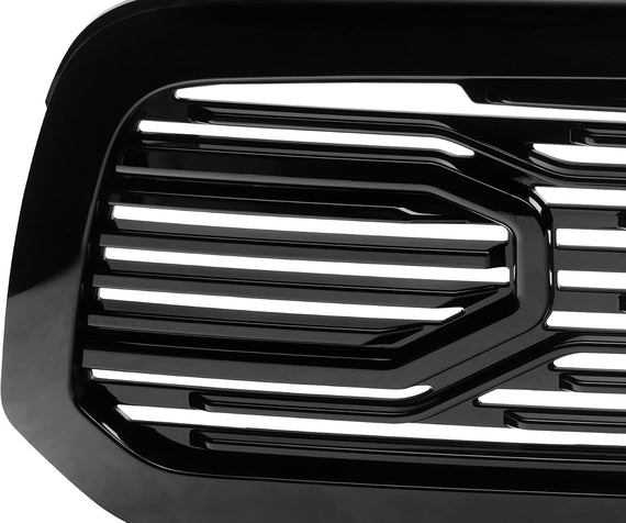 ARMORDILLO® 2013-2018 Dodge Ram 1500 Big Horn Horizontal Front Hood Grille -Gloss Black