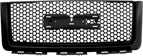ARMORDILLO® 2007-2013 GMC Sierra 1500 Round Hole Mesh Style Front Grille -Gloss Black