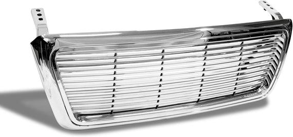 ARMORDILLO® 2004-2008 Ford F-150 Horizontal Style Front Hood Bumper Grille -Chrome