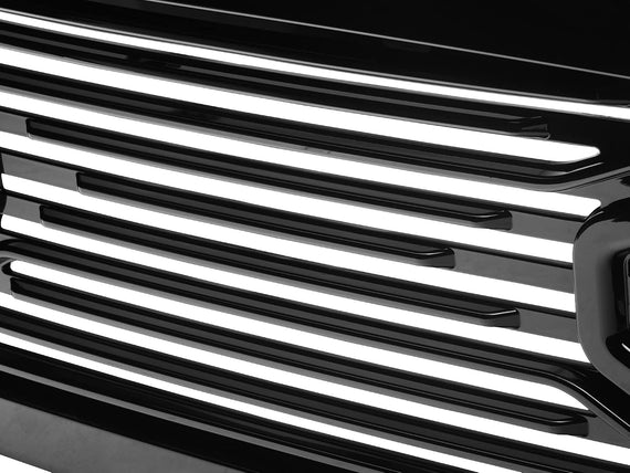 ARMORDILLO® 2013-2018 Dodge Ram 1500 Big Horn Horizontal Front Hood Grille -Gloss Black