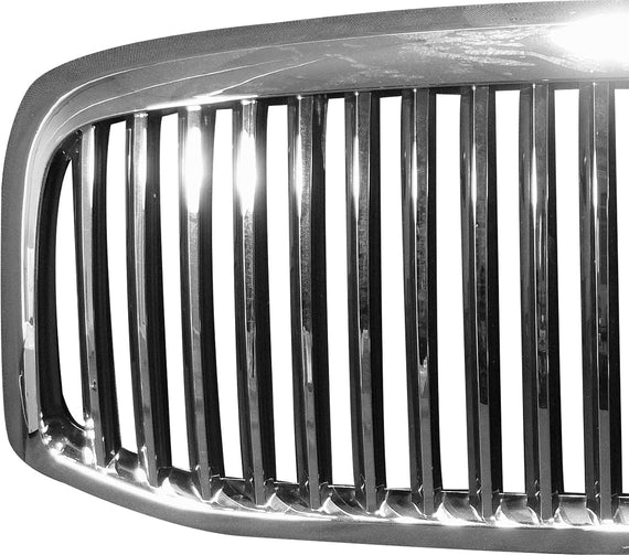 ARMORDILLO® 2006-2008 Dodge Ram 1500 Vertical Style Front Hood Bumper Grille -Chrome