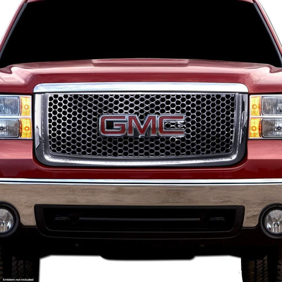 ARMORDILLO® 2007-2013 GMC Sierra 1500 Round Hole Mesh Style Front Grille -Chrome