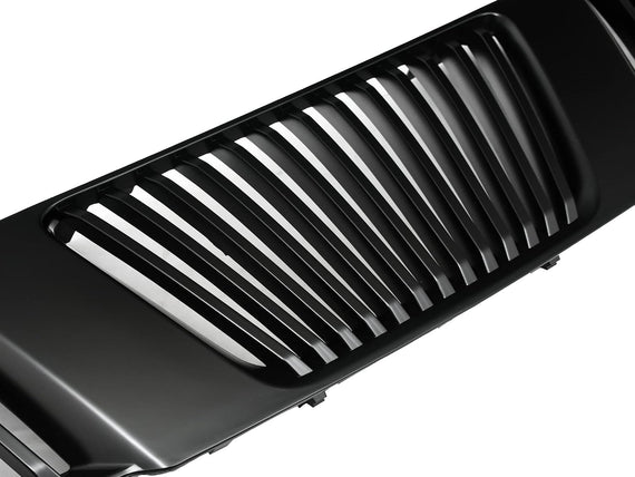 ARMORDILLO® 2005-2008 Nissan Frontier Vertical Style Front Hood Bumper Grille -Matte Black