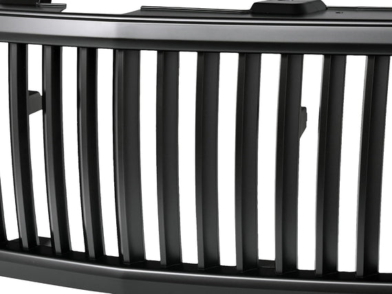 ARMORDILLO® 2007-2013 Chevy Silverado 1500 Vertical Style Front Hood Bumper Grille -Matte Black